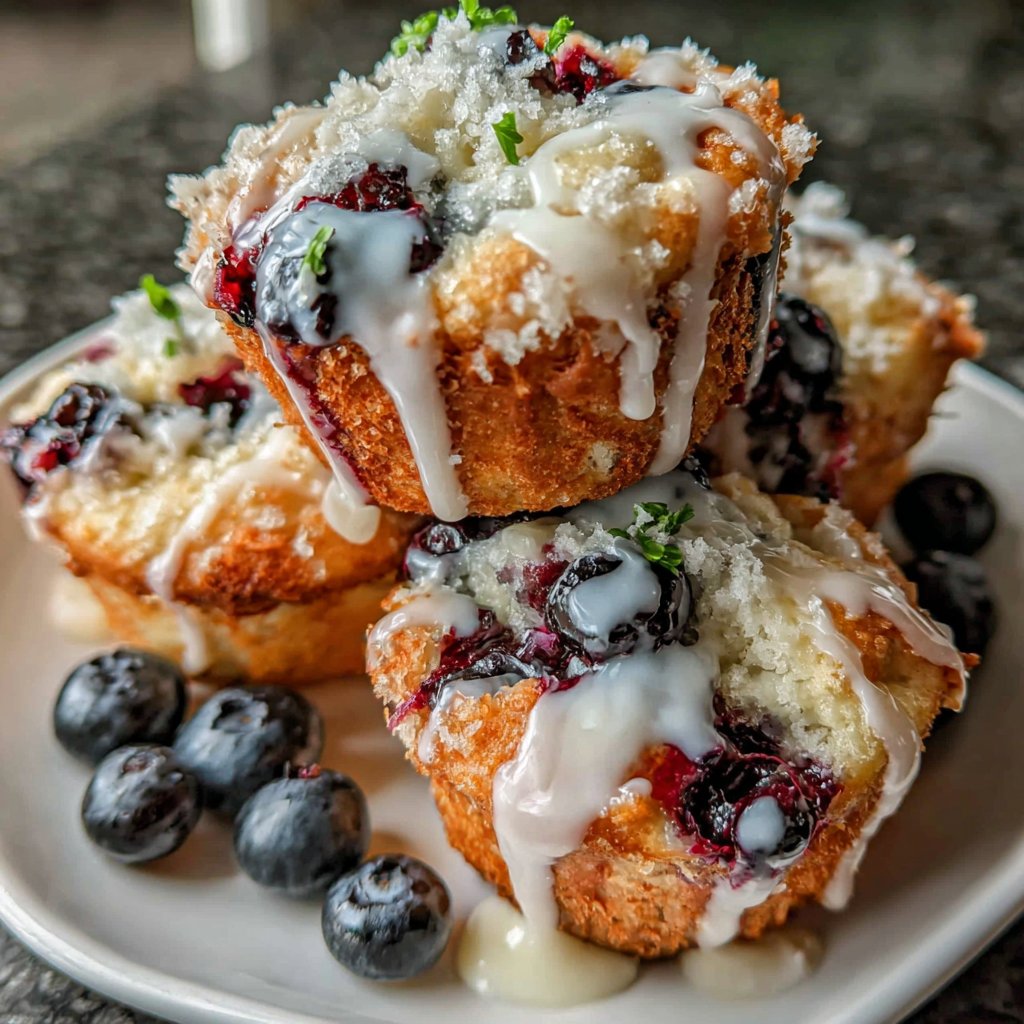 Blueberry Lemon Cream Cheese Muffins