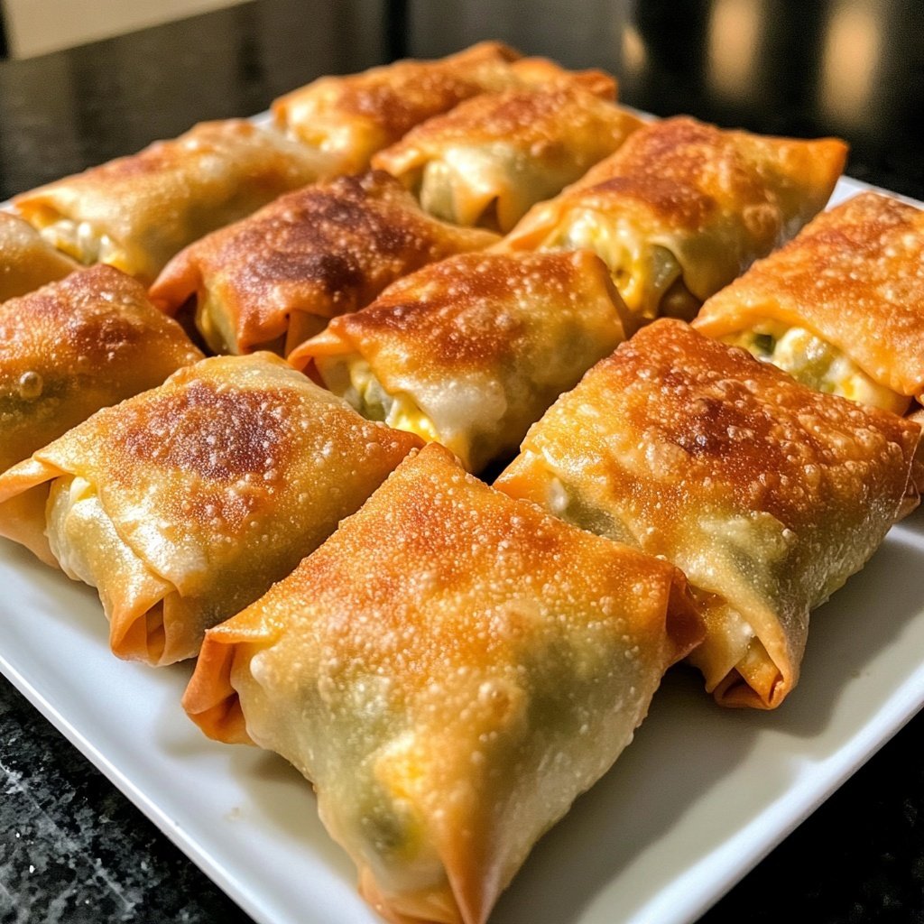 Tasty Finger Food Mini Jalapeno Popper Egg Rolls