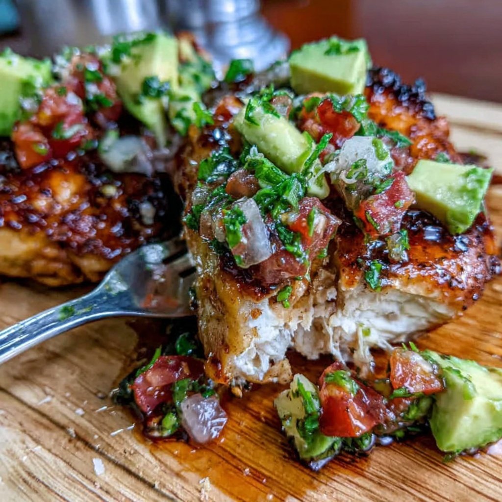 Healthy Grilled Chicken With Avocado Salsa