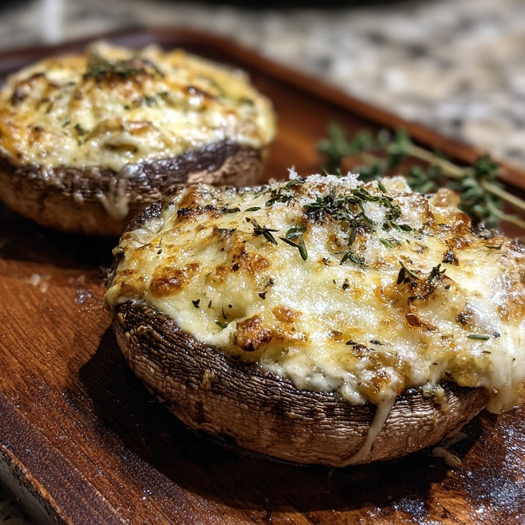 Romantic Stuffed Portobello Mushrooms