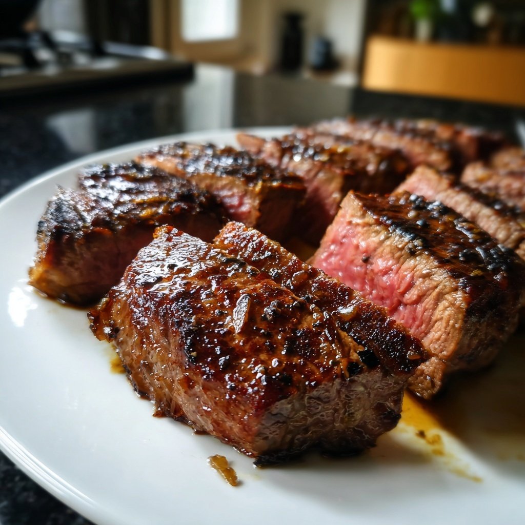 Steak with Balsamic Shallots