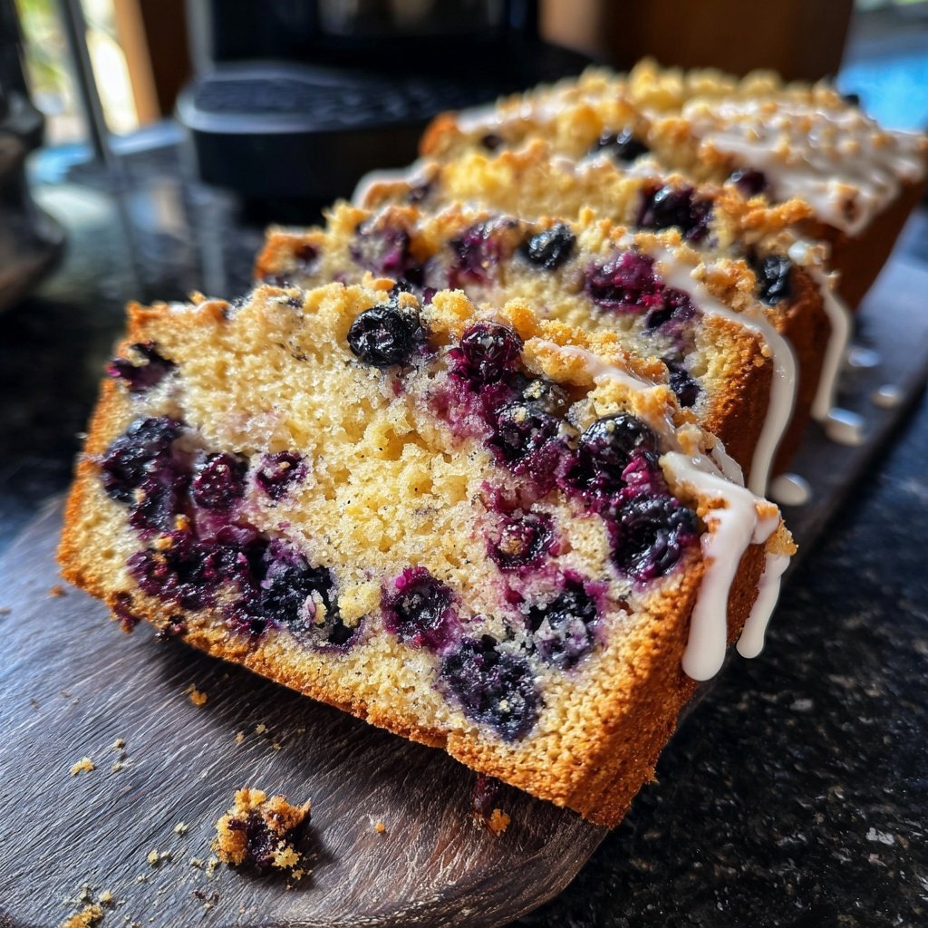 Blueberry Lemon Bread Slices