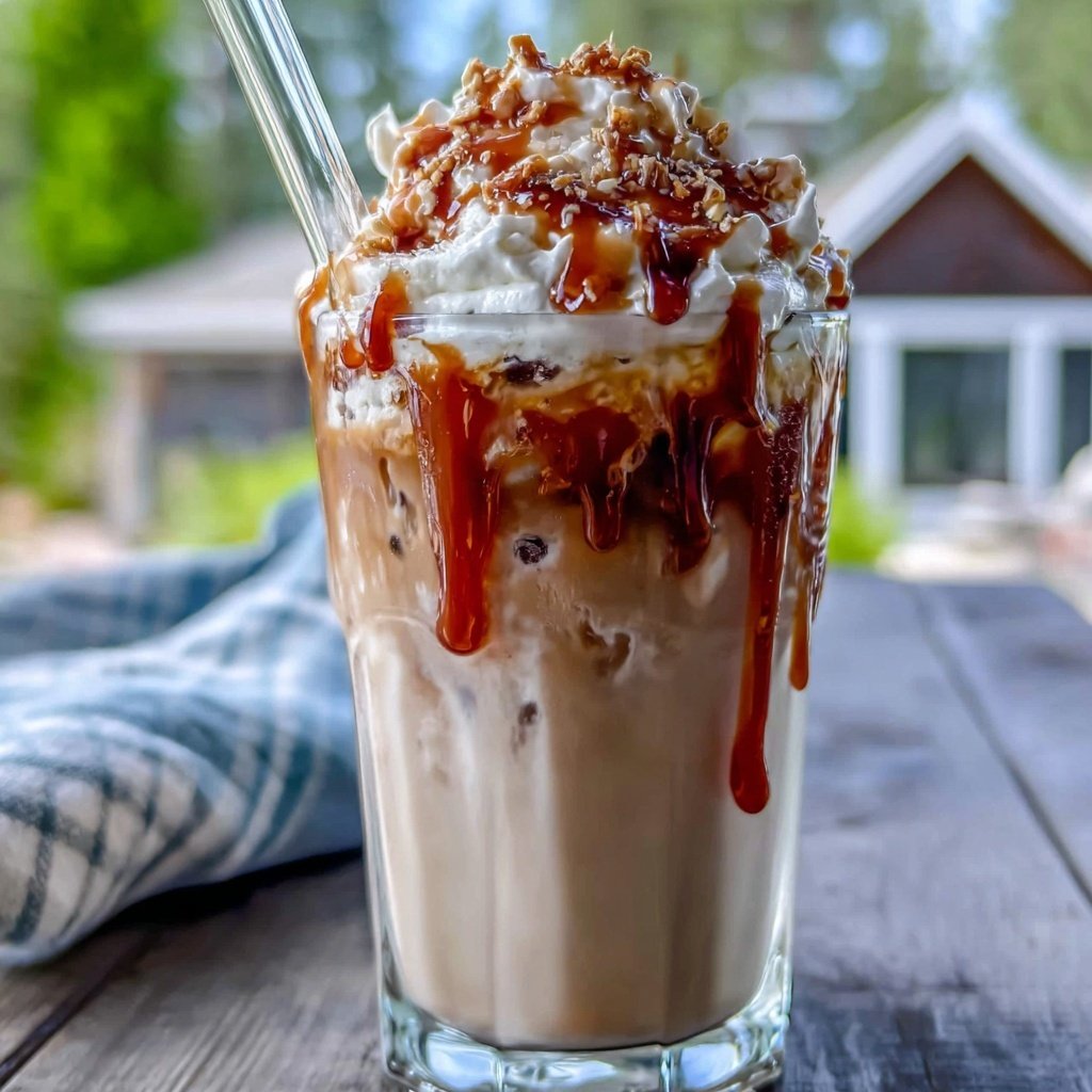 Low Calorie Iced Caramel Latte Drink