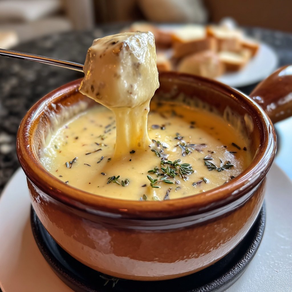 Fondue with Garlic and Thyme