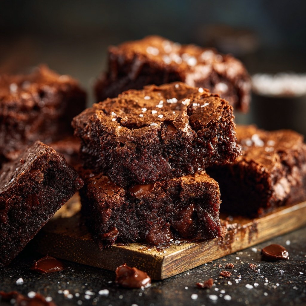 Chewy Brownies Using Sourdough Starter