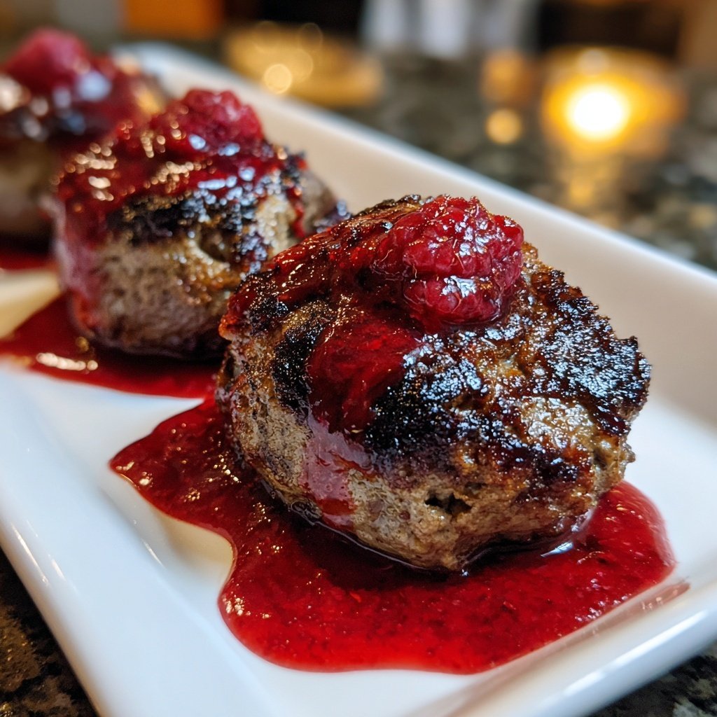 Beef Medallions with Raspberry Sauce