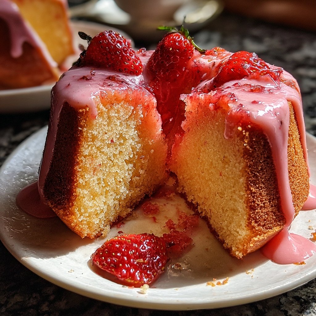 Mini Heart Cake with Strawberry Honey Cream