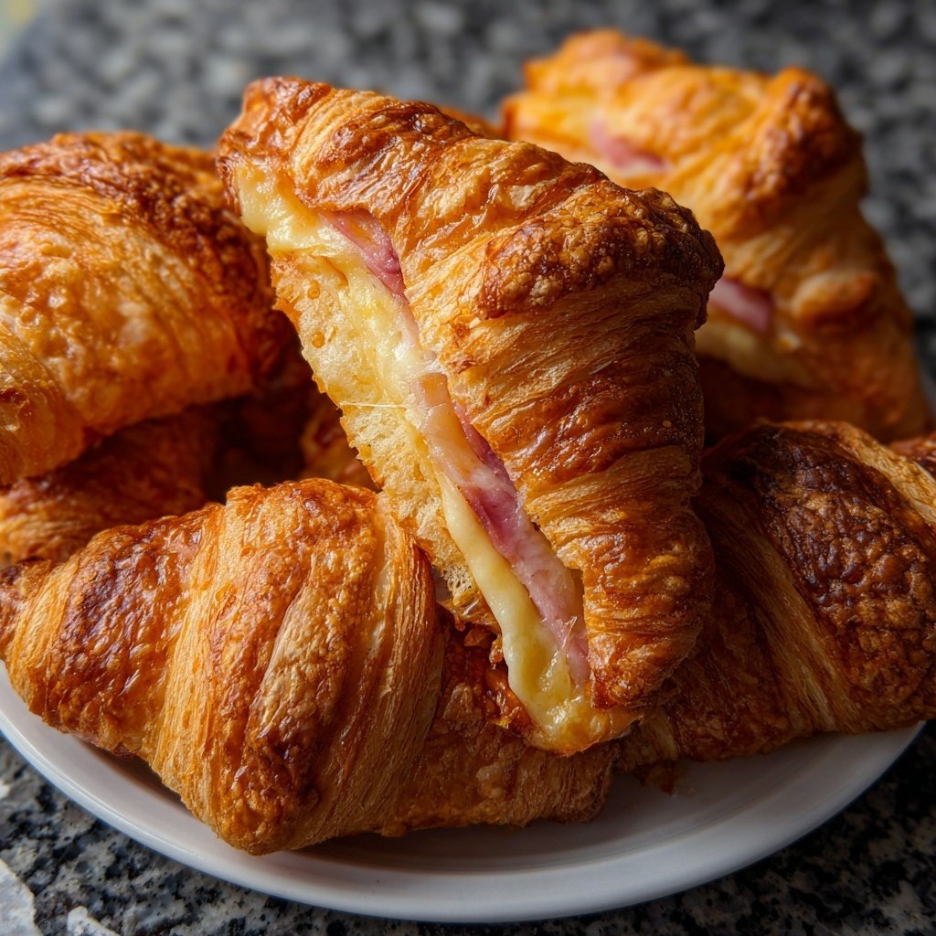 Croissants With Ham And Cheese