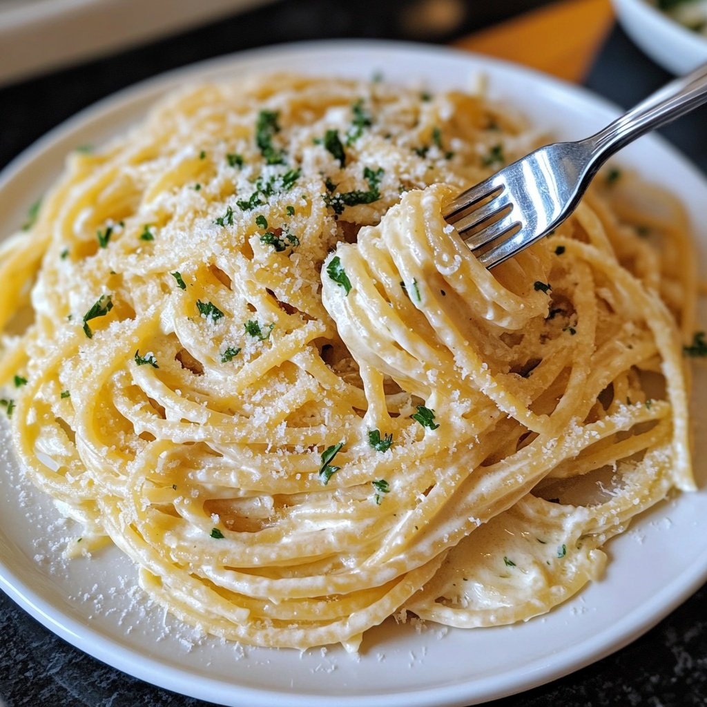 Easy Creamy Garlic Pasta