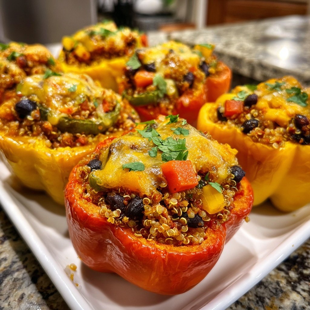 Healthy Dinner Stuffed Bell Peppers